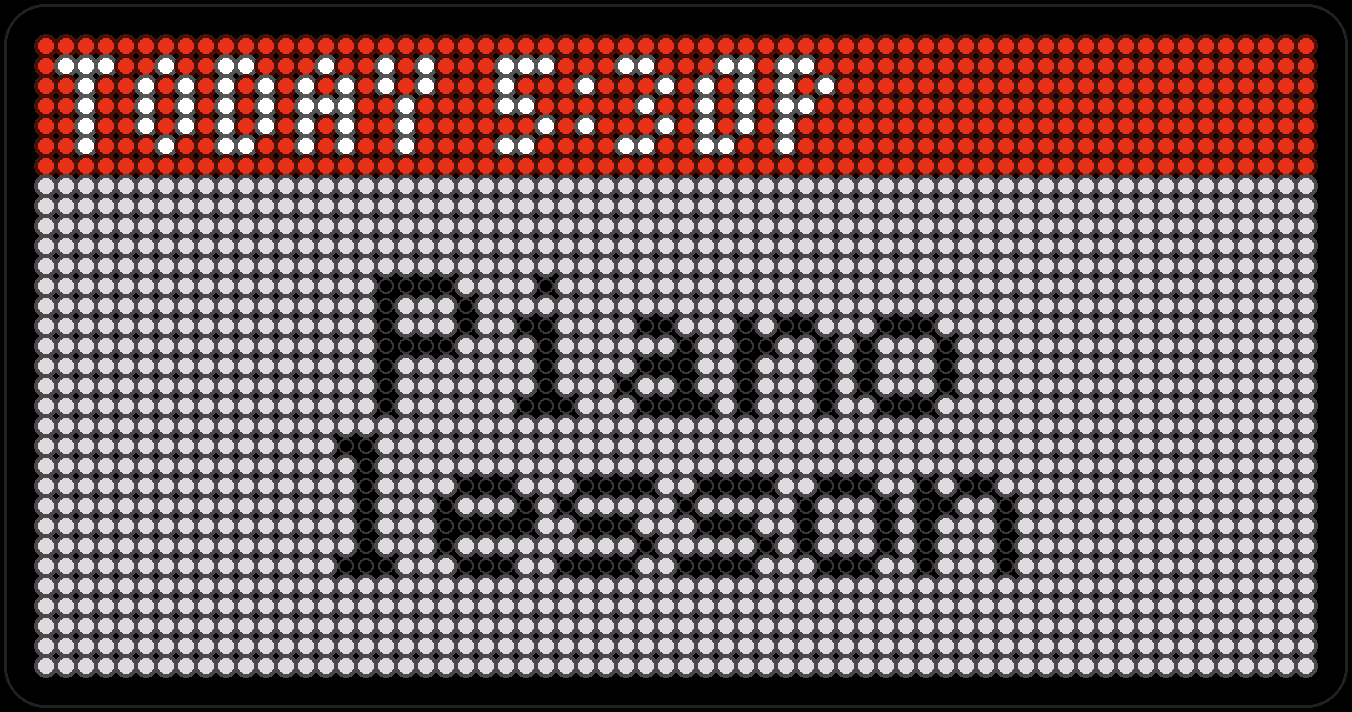 Calendar on the PixelPop panel