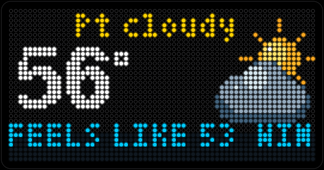 Weather on the PixelPop panel